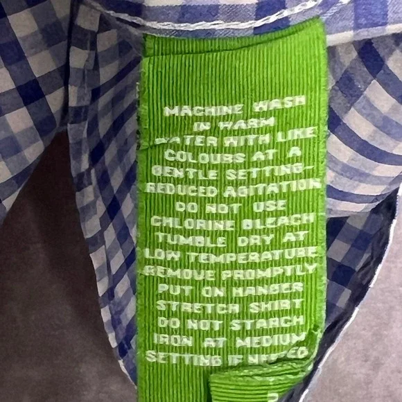 Forsyth of Canada Button Down Shirt Mens XL Blue Gingham Check Cotton Excellent - Picture 4 of 10